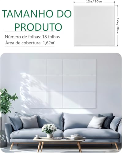 18 Folhas, PainéIs Absorção de Som, Painel Acustico, PainéIs de Espuma Autoadesivos à Prova de Som, Espuma Acustica, Isolamento Acustico, Placa Acustica