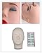 BHD BEAUTY Eyelash Practice Head with Replacement Mask Flesh Color PVC Makeup Training Mannequin for Cosmetology