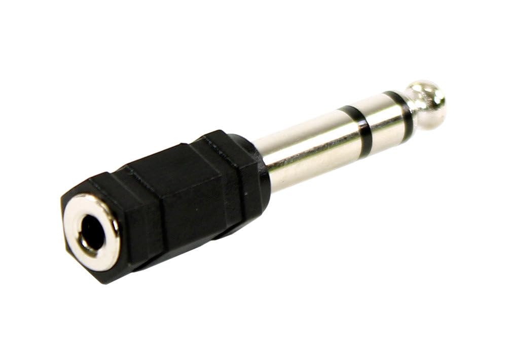 Plugger Mini Jack Female to Male Stereo Adapter Black
