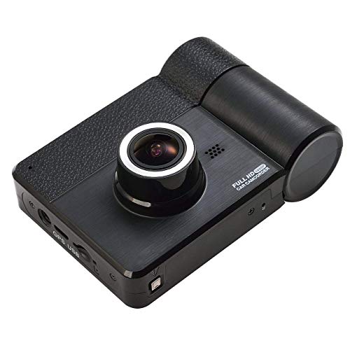 B60 Powpro Pcam PP-B60 FHD 1080P GPS Dual Car Dash Cam 2.31 inch 170° Wide Angle Dashboard Camera Recorder with G-Sensor, HH-B60, Black