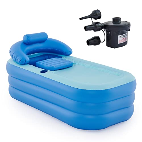 CO-Z Inflatable Adult Bath Tub, Free-Standing Blow Up Bathtub with Foldable Portable