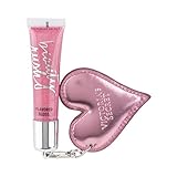 VICTORIA'S SECRET Beauty Rush Lip Gloss - Strawberry Fizz With Heart Key Chain
