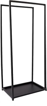 CHARLES BENTLEY Tall Black Matte Contemporary Log Holder 10KG Firewood Storage view 6