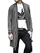 uxcell Men's Shawl Collar Cardigan Drape Cape Lightweight Long Length Knit Sweaters Gray 38