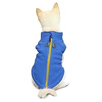 Gooby - Zip Up Fleece Vest, Fleece Jacket Sweater with Zipper Closure and Leash Ring, Blue, X-Large