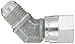 Eaton Aeroquip 2070-6-6S 45 Degree Swivel Nut Elbow, JIC 37 Degree End Types, Carbon Steel, 3/8 JIC(f) x 3/8 JIC(m) End Size, 3/8