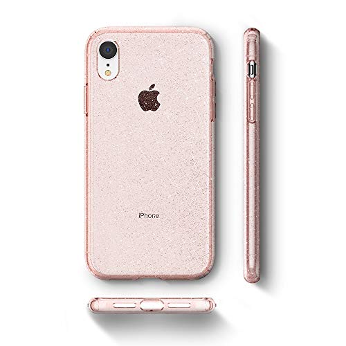 Spigen Liquid Crystal Glitter Funda iPhone XR 6.1" con Protección TPU Flexible y Ligero para iPhone XR 6.1" (2018) - Rose Quartz - Imagen 6