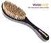 100% Boar Bristles Wave Brush (MEDIUM Bristle) By CLEJ | Ergonomic Waves Brush With Maple Hardwood Handle For Women, Men & Children | Perfect For Afros, Dreads, Locs, Curls & Twists