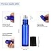 Essential Oil Roller Bottles, 10ml (Cobalt Blue, Pack of 10) - Color Box Package per Bottle, Stainless Steel Roller, Opener, Adhesive Labels, Droppers n Funnels Included, Handy Picks