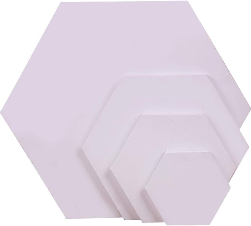 Hexagon Canvas Boards for Acrylic Painting - Cotton Canvas and Frames Oil Paint Paper with Frame - Ideal Art Kit DIY Gift for Kids and Adults