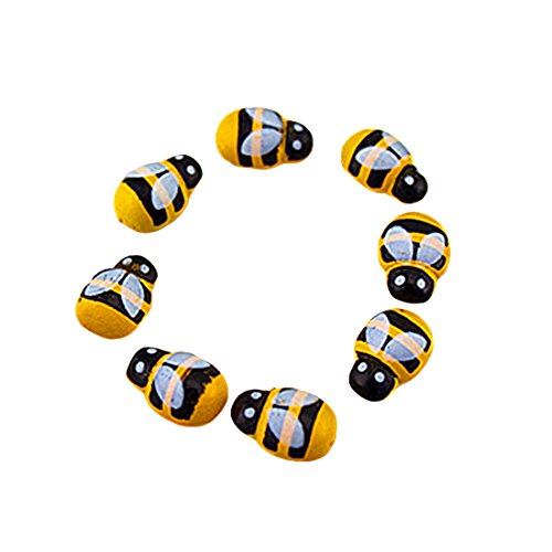 100Pcs 3D Sticker Decor Cute Mini Bee Design Self Adhesive Message Board Fridge Fairy Garden Scrapbooking Ornaments