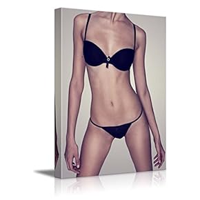 Canvas Prints Wall Art - Sexy Nude Model Intimate Portrait - 12" x 18"