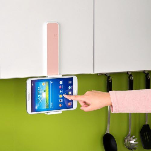 One Touch Universal Kitchen Sink Door , Mirror , Mount Holder for Apple Iphone 5 5s 5c 4s 4, Ipod Touch , Samsung Galaxy S5 S4 S3 S2 S Note2 Note3 Note 8.0 , LG G G2 G3 G PRO G pad 8.3 , HTC One, Nokia Lumia 920 , Google Nexus 5 4 , Lenovo Tablet 8 , ASUS Memo 8 , Cell Phone , Mobiles , Smartphone , Android Phone , Pda , Mp4 , Mp4, Gps , Width Less Than 5.5 Inch (Pink)