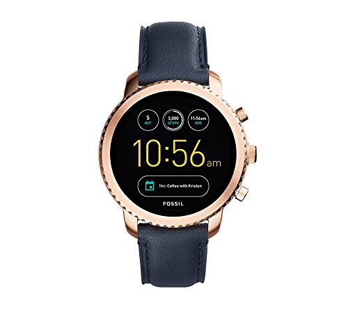 Fossil Men's Gen 3 Smartwatch Q Explorist Navy Leather