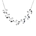 Glamorousky Blue Leaves Necklace with Blue Austrian Element Crystals
