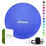 Trideer Exercise Ball (45-85cm) Extra Thick Yoga Ball Chair, Anti-Burst Heavy Duty Stability Ball Supports 2200lbs, Birthing Ball with Quick Pump (Office & Home & Gym)