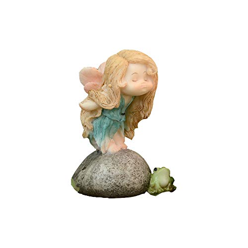 Gemmia Miniature Garden Fairy Figurine- Sweet Fairy with Frog