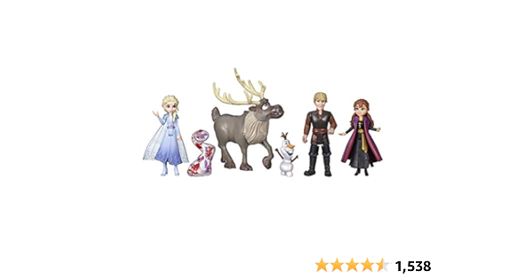 Amazon Com Disney Frozen Adventure Collection 5 Small Dolls From Frozen 2 Anna Elsa Kristoff Sven Olaf Gale Accessory Toys Games