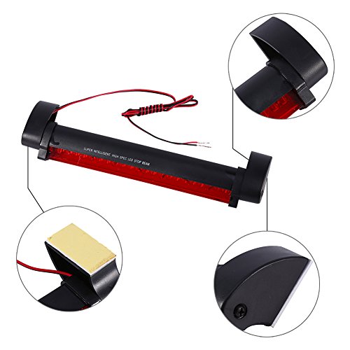 Car Anti-collision Fog Light, 12V Auto Anti-fog Parking Stop Braking Signal Indicators, Motorcycle LED Warning Light, 1 x Red 24 LED Vehicle Car Auto Stop Tail Warning Light (Strong red line) - Thumbnail 2