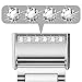 Oitom Stainless Steel Bands Compatilbe Fitbit Charge 2,Premium Stainless Steel SS Metal Replacement Watch Band Strap for Fitbit Charge 2 Smart Fitness Watch (Silver with Clear Diamond)