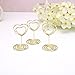 JANOU Mini Heart Shape Place Card Memo Holder Picture Stand Note Clip for Wedding Party Decoration Pack 10pcs (Gold)