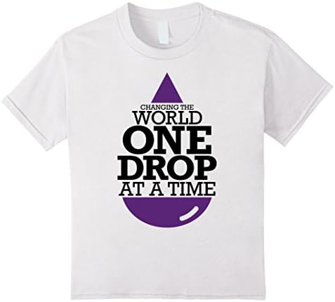 Kids Essential Oils T-Shirt Changing The World One Drop At A Time 8 White