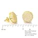 1/2 Inch 14K Gold Plated Iced Bust down CZ Round Setting Screw Back Earring Diamond Simulated Stud Earring BE 11403 G