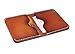 MEKU Men's Handmade Minimalist Leather Wallet Credit Card Holder Slim Card Wallet Tan Father Day Gifts