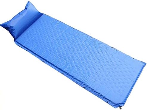 Meanhoo Outdoor automatic inflatable pad with pillow Camping Sleeping Picnic Mattress Sleeper Pad Self Inflating widened and thickened Dark Blue