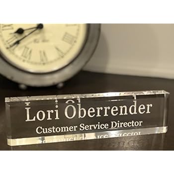 Personalized Desk Office Acrylic Name Plate - Choose 8