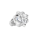 Body Candy Stainless Steel Clear 2mm Square Externally Threaded Dermal Top 14 Gauge