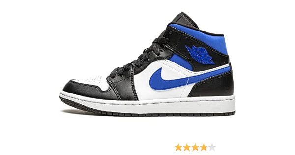 Jordan Mens Air Jordan 1 Mid 554724 140 Racer Blue/Black/White - Size 12.5  | Basketball - Amazon.com