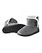 Dearfoams Women's Indoor/Outdoor Mixed Material Slipper Booties with Faux Shearling Lining