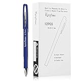 Kyinflose Pens, Smooth Gel Ink Roller Ball Pens, Bold Point, Blue, 12-Pack (0.7mm)