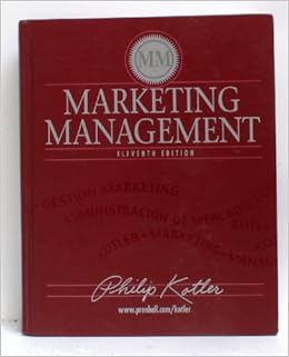 Marketing Management 11th Edition Philip Kotler Amazon Com Books