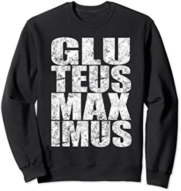 Unisex Gluteus Maximus, Show Off The Glutes, Deadlift Sweatshirt Small Black
