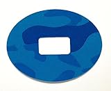 GrifGrips Oval Sports Adhesive Patch for Dexcom - Pack of 10 in Blue Camo