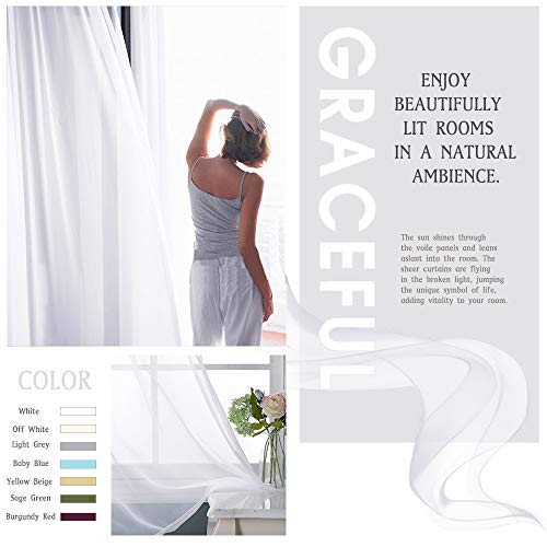 Nicetown White 60 Inch Wide 63 Inch Long Light Weight Privacy