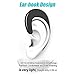 Ear-Hook Bluetooth Wireless Headphones,Remax Non Ear Plug Noise Cancelling Earpiece with Mic,Single Ear Bluetooth Headset Painless Wearing Earphones 6 Hrs Playtime for Cell Phone (Silver)