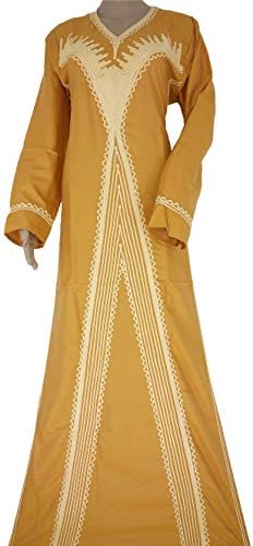 Arabic Islamic Egyptian Cotton Abaya Galabeya Jilbab Dress Kaftan Muslim Galabya