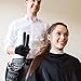 TecUnite 2 Pieces Heat Resistant Gloves Silicone Non-slip Gloves for Hair Styling Curling Iron, Fit All Hand Sizes (Black silicone dots)