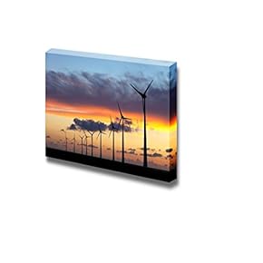 Wind Energy Turbines at Sunset Wall Decor