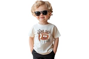QUAINTEE Toddler Game Day Shirt for Boys Grils Kids，Game Day Baseball Football T Shirts for Boys Girls, Prints, 2-6T