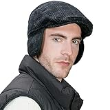 Comhats Winter Trapper Hat Men Wool Newsboy Ivy Cap