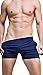 Linemoon Men's Solid Cotton Sleep Bottoms Fashion Navy Simple Active Shorts 29-33 Inches