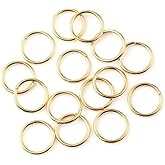 HDSupplies 200 Pieces - 12mm Jump Rings Gold Tone - 16 Gauge (1.2mm Thickness)