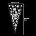 Tatuo 100 Pcs 6.7 x 13 Inch Christmas Snowflake Clear Cone Cellophane Bags Candy Cone Shaped Treats Bags for Popcorn Cookie Snack Handmade Baking Birthday Christmas Party Favor(White)