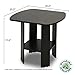Furinno Simple Design End Table, 2-Pack, Espresso