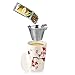 Tea Forte KATI Contemporary Insulated Ceramic Single Cup Tea Brewing System with Stainless Steel Infuser Basket and Lid, Cherry Blossoms
