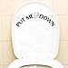 VinBee 4 Pack DIY Removable Washroom Toilet Seat Decal Funny Reminder Decoration Bathroom Sticker,Put ME Down